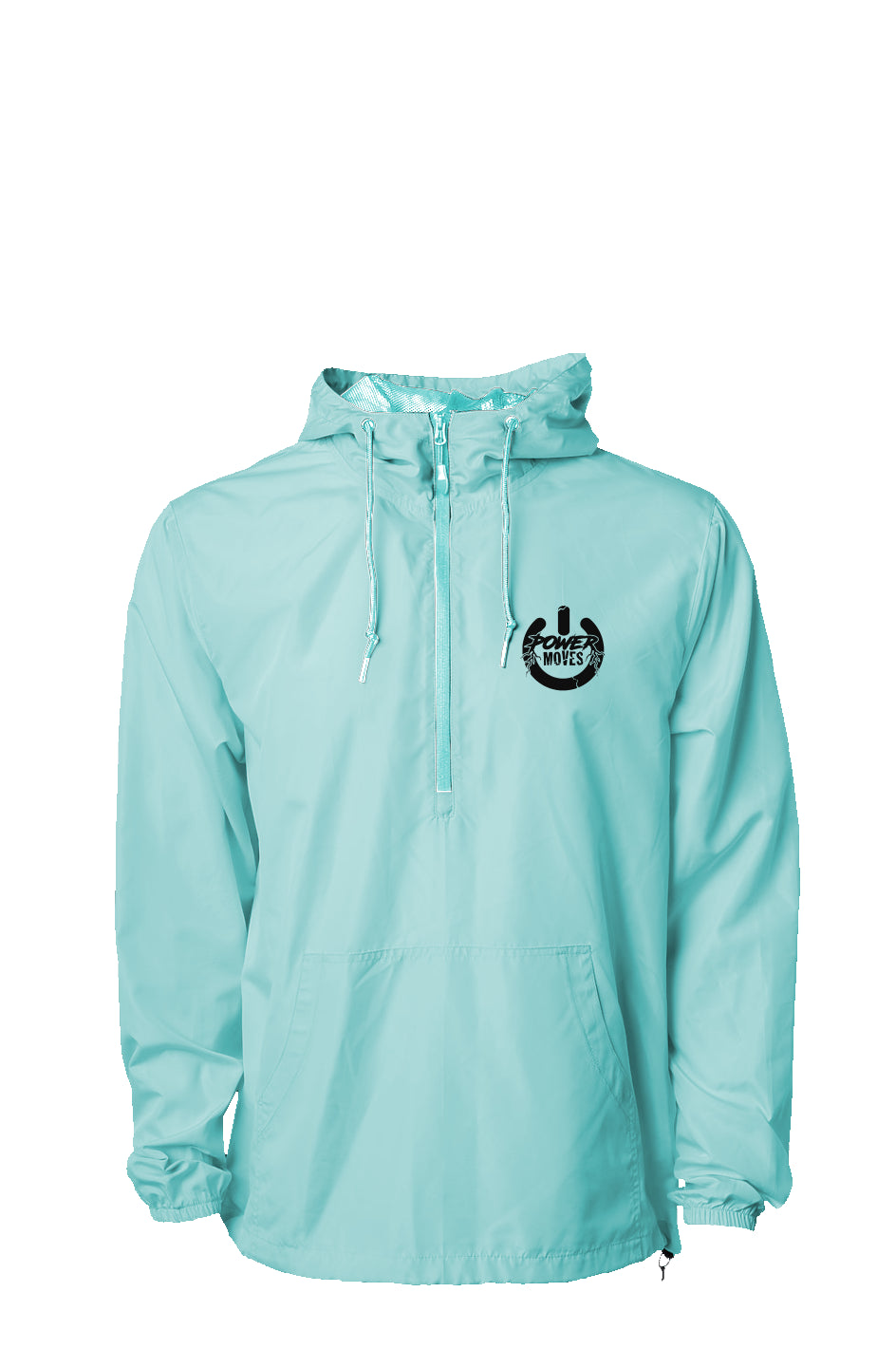 Lightweight Power Pullover Windbreaker (Aqua)