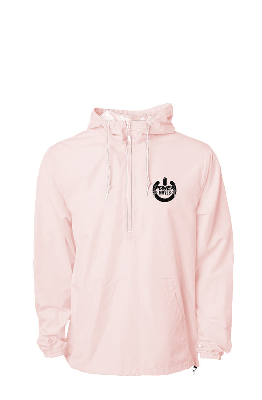 Lightweight Pink Pullover Windbreaker (Pink)