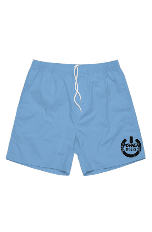 Mens Power Button Short Shorts (Light Blue)