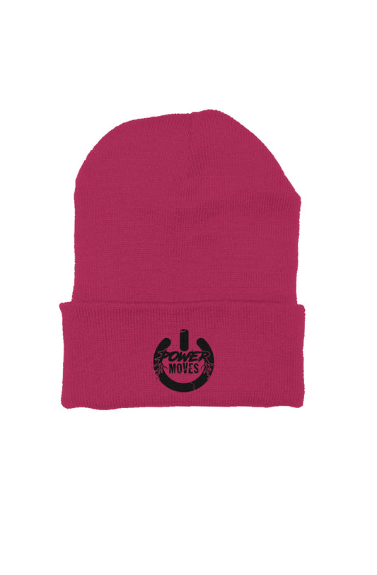 Power Button Beanie (Fuschia)