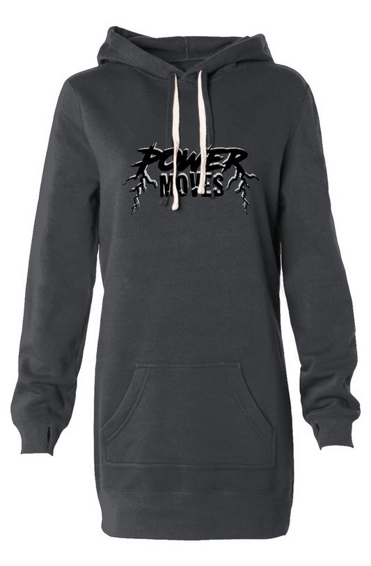 Hooded Sweatshirt Power Moves Dress (Carbon Grey)